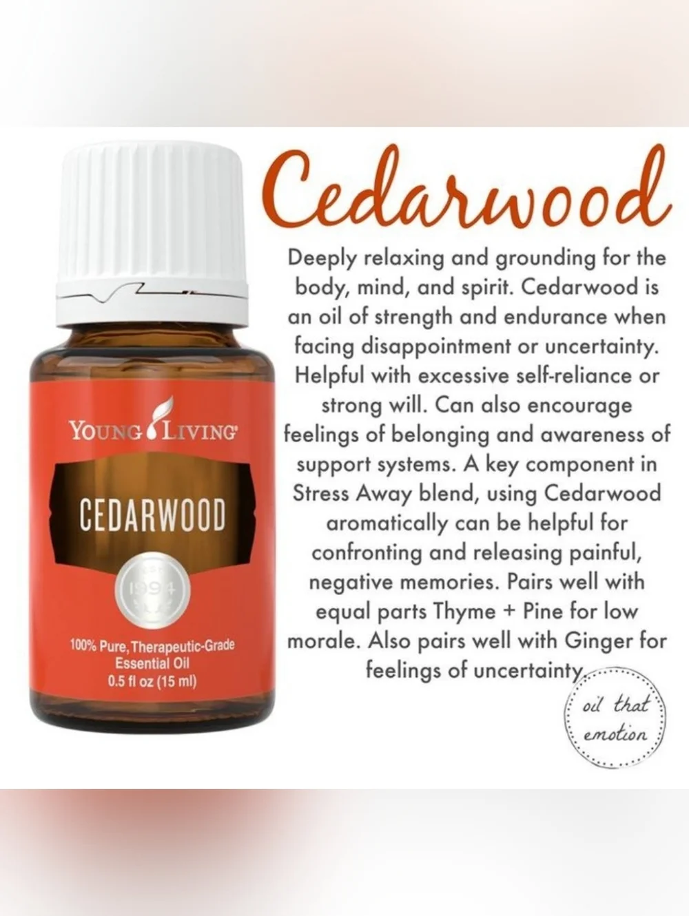 Young Living Cedarwood Therapeutic Grade Essential Oil 5ml - New‎ Sealed.